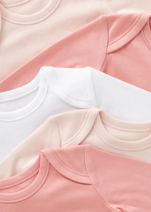 5 Pack Baby Pink Long Sleeve Bodysuits (Newborn-23mths) - 0-3 months Image 2