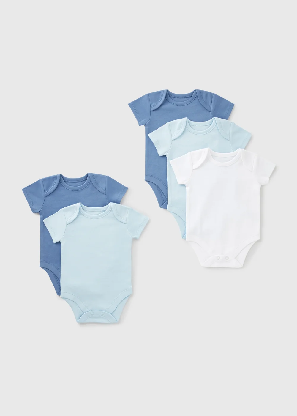 5 Pack Baby Blue Bodysuits (Newborn-23mths) - 0-3 months Image 1