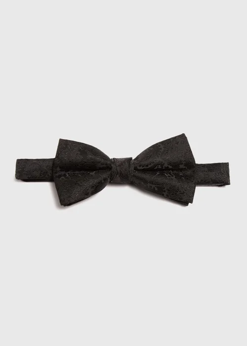 Taylor & Wright Black Paisley Bow Tie - One Size Image 1