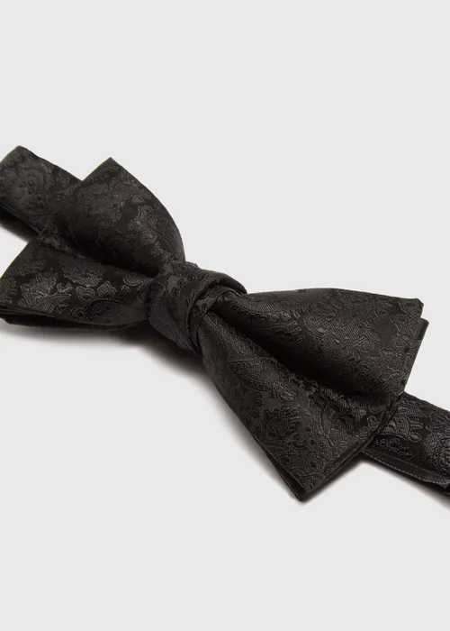 Taylor & Wright Black Paisley Bow Tie - One Size Image 2