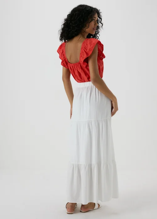White Smock Maxi Skirt - Size 8 Image 2