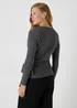 Papaya Petite Charcoal Front Wrap Top - Size 6 Image 2