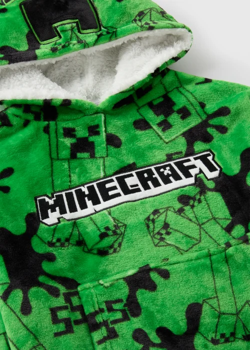 Minecraft Boys Green Snuggle Hoodie (3-13yrs) - Small Image 2