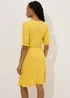 Yellow Spot Print Mini Dress - Size 8 Image 2