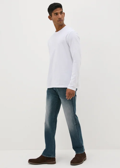 Blue Cast Straight Fit Jeans - 30 R Image 1