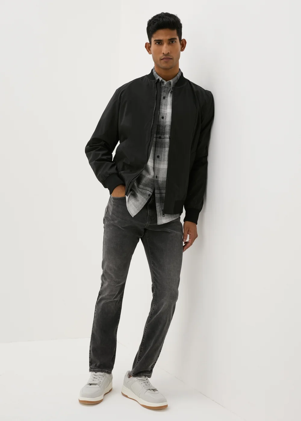Grey Skinny Fit Jeans - 28 R Image 1