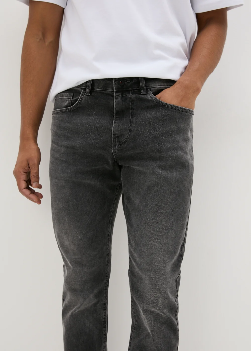 Grey Skinny Fit Jeans - 28 R Image 3