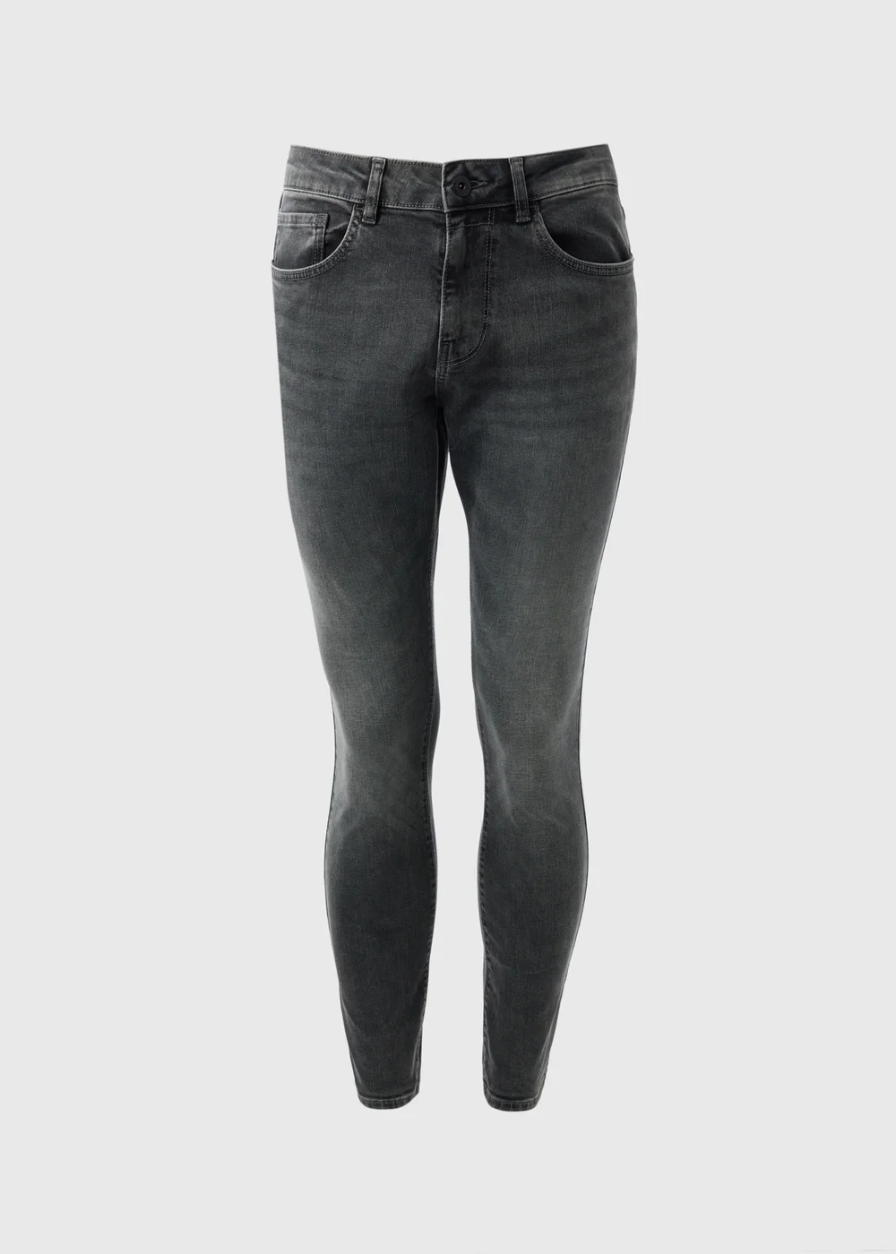 Grey Skinny Fit Jeans - 28 R Image 4