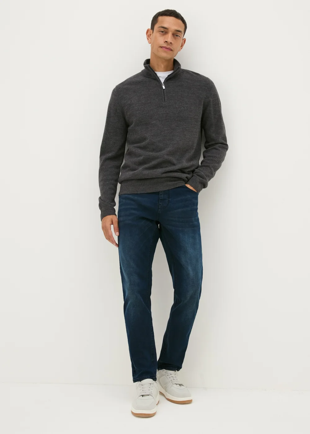 Blue Tapered Slim Fit Jeans - 30 R Image 3