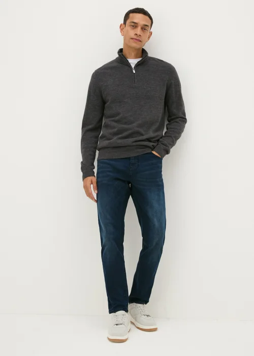 Blue Tapered Slim Fit Jeans - 30 R Image 3