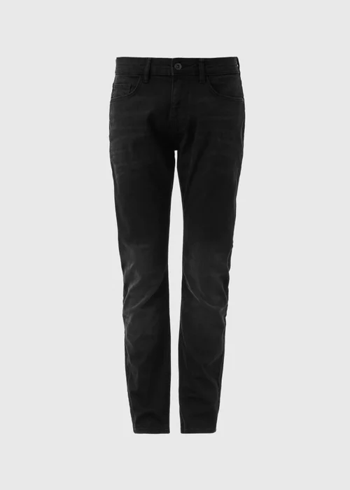 Black Washed Slim Fit Tapered Jeans - 30 R Image 4
