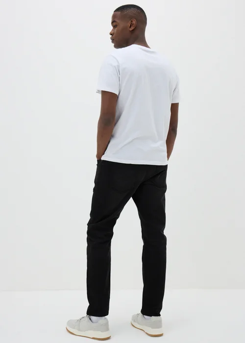 Black Washed Slim Fit Tapered Jeans - 30 R Image 2