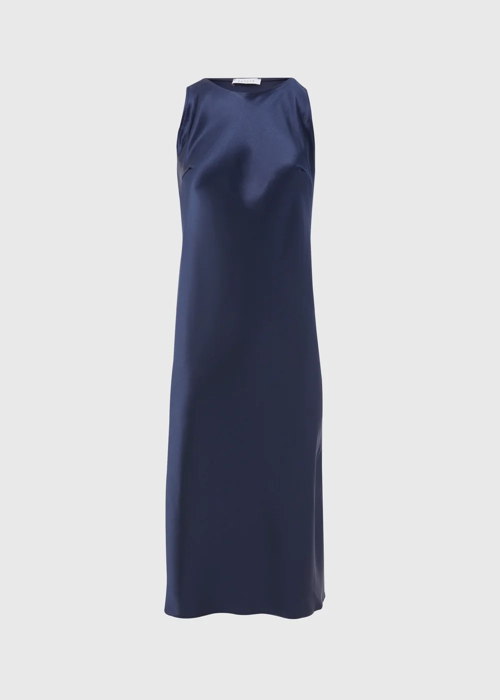 Navy Bias Cut Satin Slip Dress - 8 Image 5