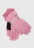 Girls Pink Ski Gloves (3-13yrs) - Age 7-10 Years Image 1
