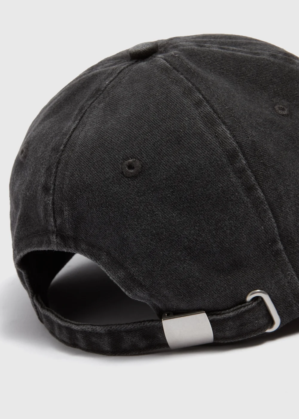 Black Denim Cap - One Size Image 2
