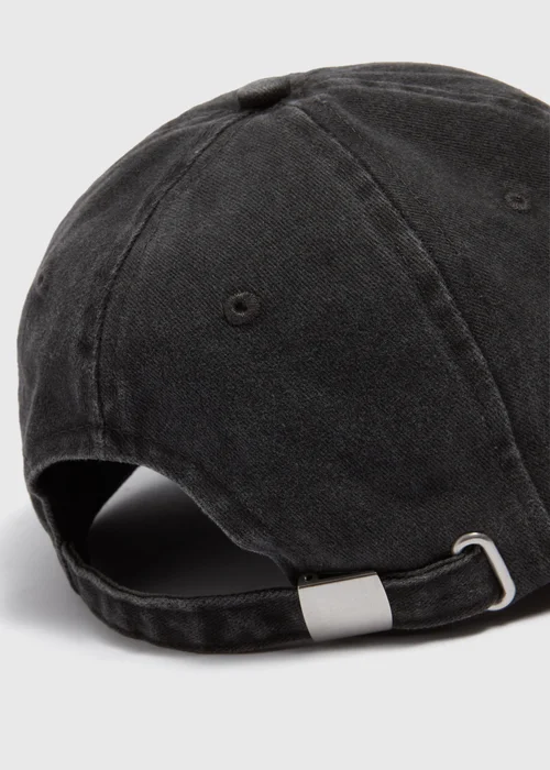 Black Denim Cap - One Size Image 2