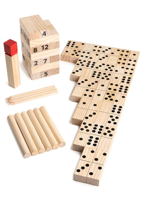 Toyrific White Wood Grasshopper Games 4-in-1 Set - One Size Image 1