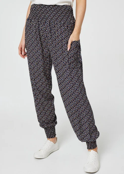 Izabel London Geo Print Pocket Detail Pants - Size 8 Image 1