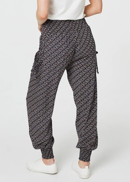Izabel London Geo Print Pocket Detail Pants - Size 8 Image 2