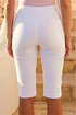 Roman White Knee Length Stretch Shorts - 20 Image 3