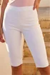 Roman White Knee Length Stretch Shorts - 20 Image 2