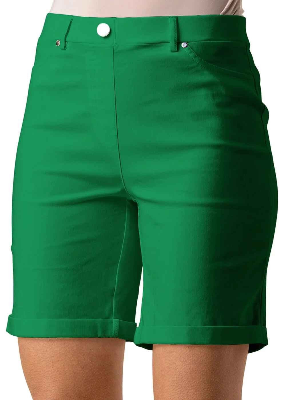 Roman Emerald Turn Up Stretch Shorts - 10 Image 1