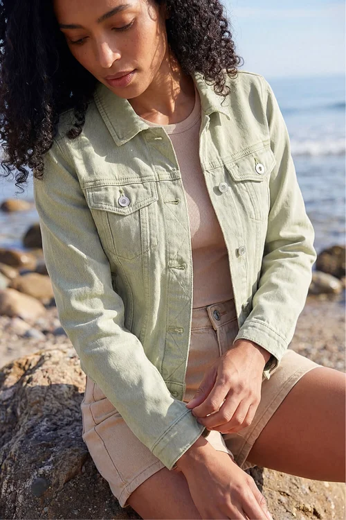 Roman Sage Classic Cotton Denim Jacket - 20 Image 2
