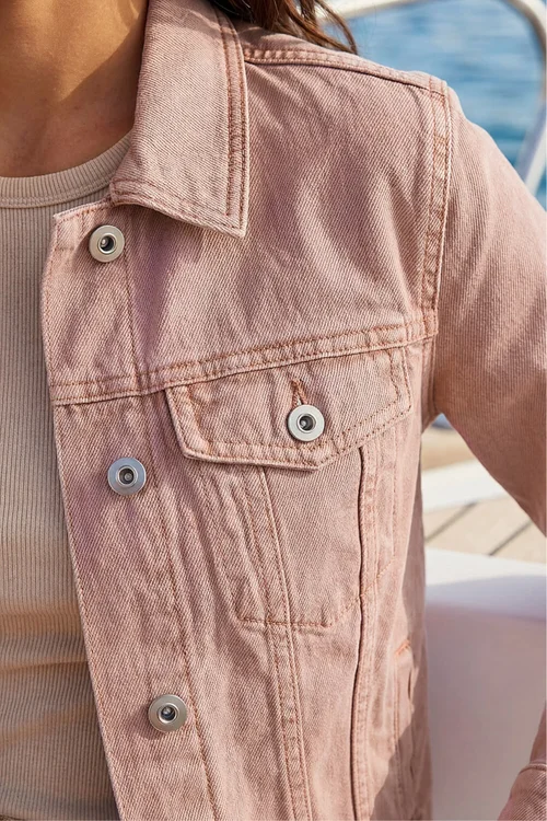 Roman Rose Classic Cotton Denim Jacket - 10 Image 4