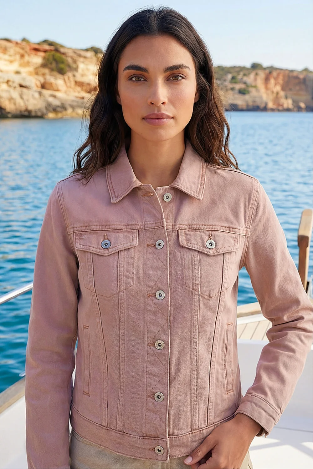 Roman Rose Classic Cotton Denim Jacket - 10 Image 2