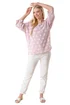 Roman Light Pink Spot Print Top - Small Image 1