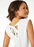 Roman Ivory Sequin Tie Back Detail Top - Size 10 Image 2