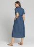 Roman Blue Denim Pocket Detail Shirt Dress - 10 Image 3
