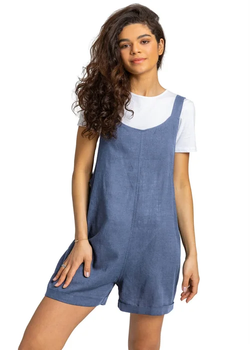 Roman Grey Shoulder Tie Cotton Playsuit - Size 6 Image 1