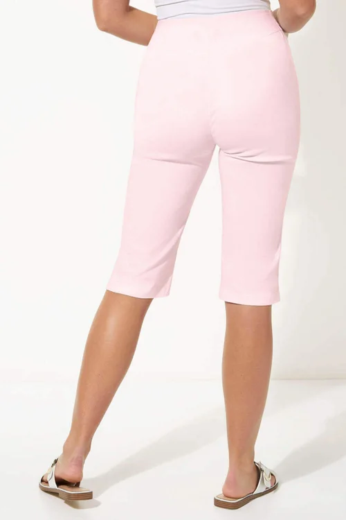 Roman Light-Pink Knee Length Stretch Shorts - 18 Image 2