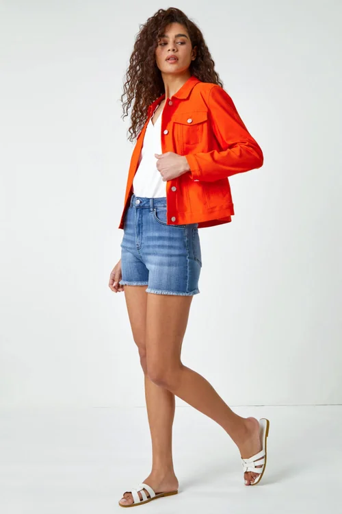 Roman Orange Stretch Pocket Detail Jacket - 6 Image 4