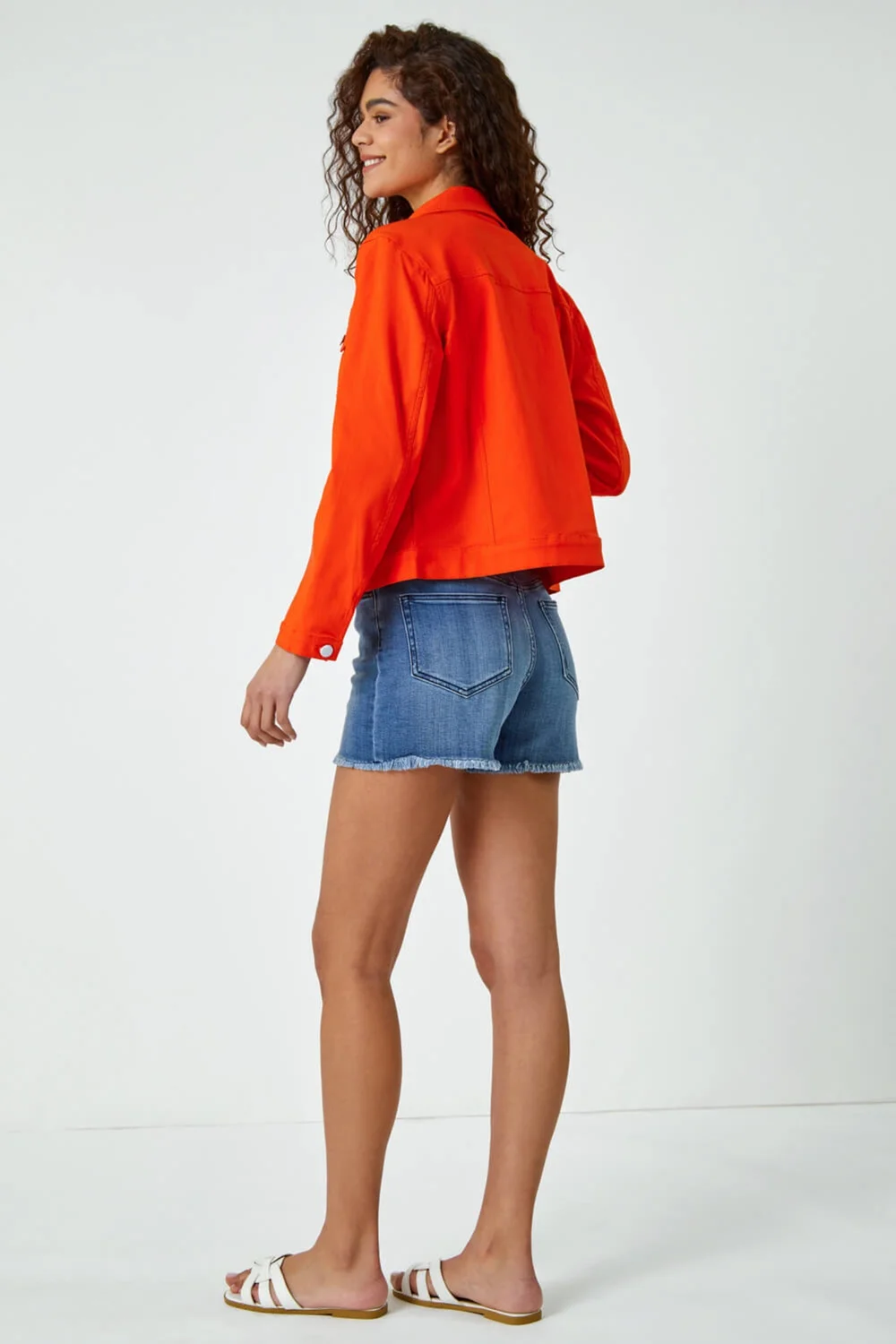 Roman Orange Stretch Pocket Detail Jacket - 6 Image 3