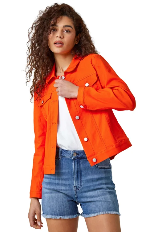 Roman Orange Stretch Pocket Detail Jacket - 6 Image 1