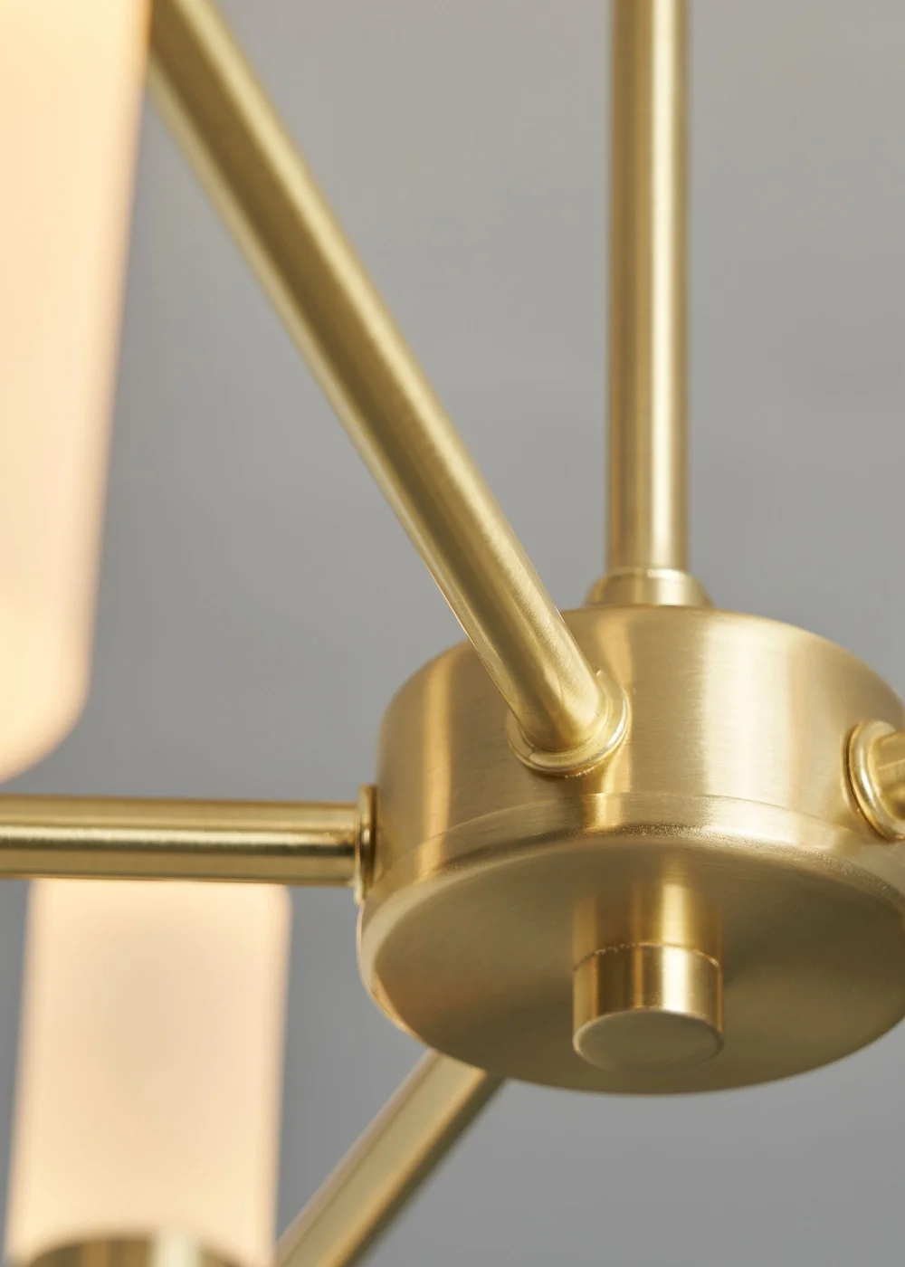 BHS Lois 10 Light Semi Flush LED Satin Brass (35cm x 43cm) - One Size Image 3