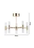 BHS Lois 10 Light Semi Flush LED Satin Brass (35cm x 43cm) - One Size Image 6