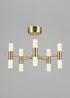 BHS Lois 10 Light Semi Flush LED Satin Brass (35cm x 43cm) - One Size Image 4