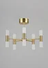 BHS Lois 10 Light Semi Flush LED Satin Brass (35cm x 43cm) - One Size Image 5