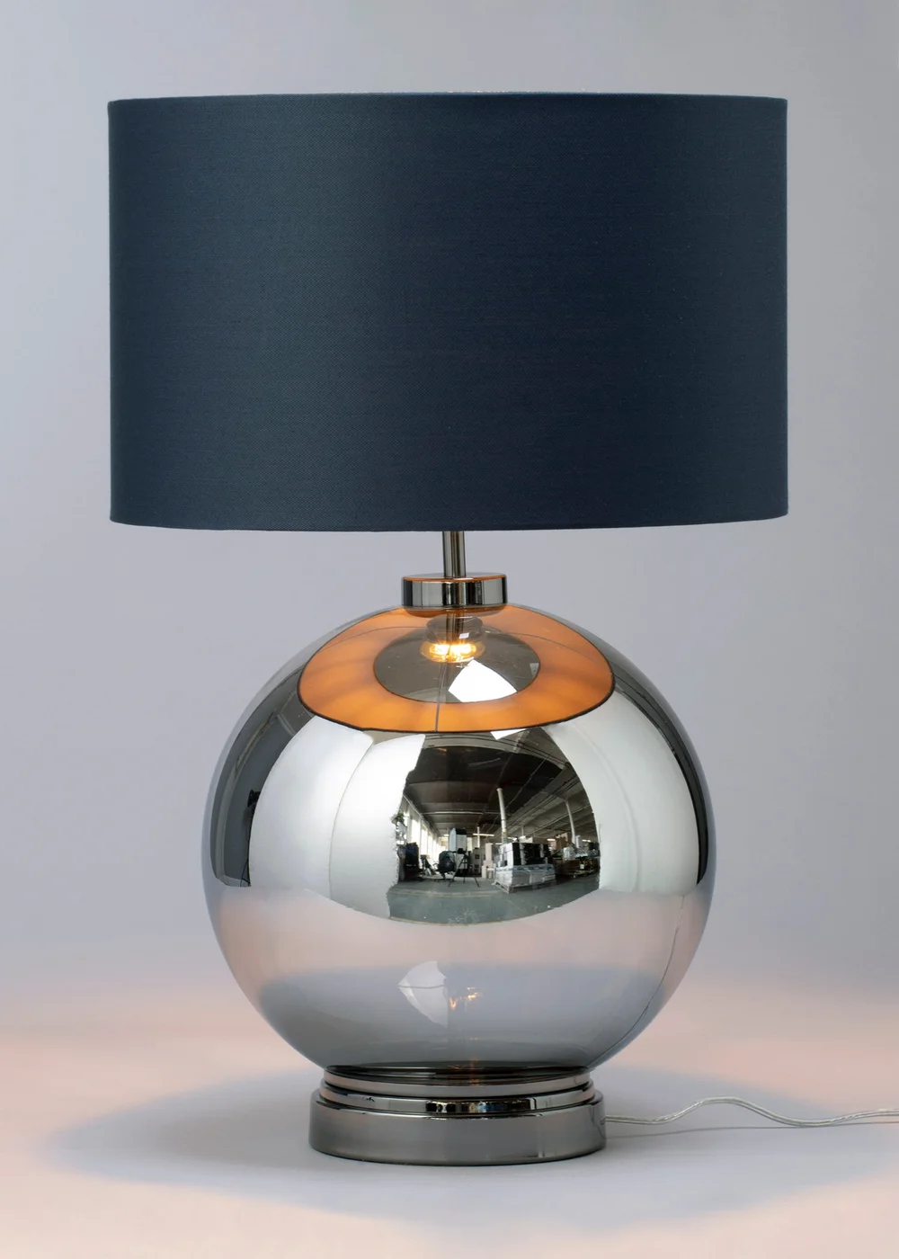 BHS Metro Table Lamp Smoke (57cm x 36.5cm) - One Size Image 3