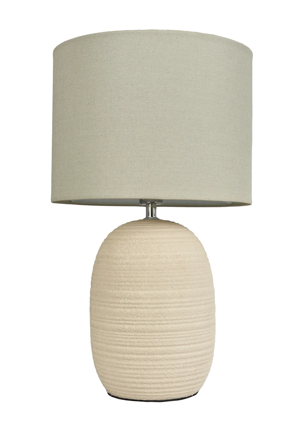 BHS Heath Ceramic Table Lamp Cream (46cm x 28cm) - One Size Image 2
