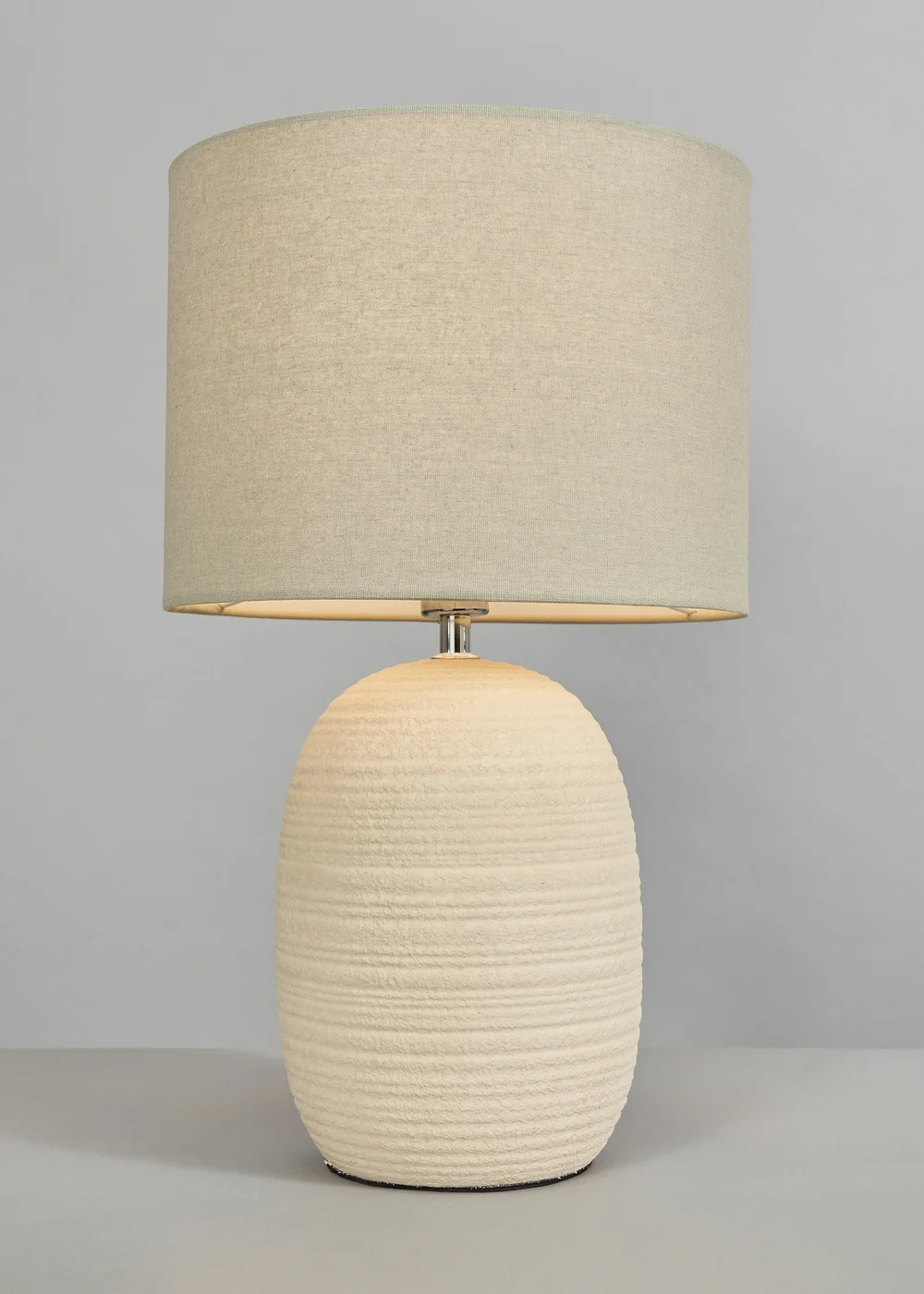 BHS Heath Ceramic Table Lamp Cream (46cm x 28cm) - One Size Image 4