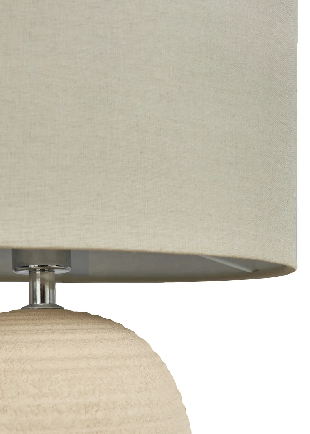 BHS Heath Ceramic Table Lamp Cream (46cm x 28cm) - One Size Image 3