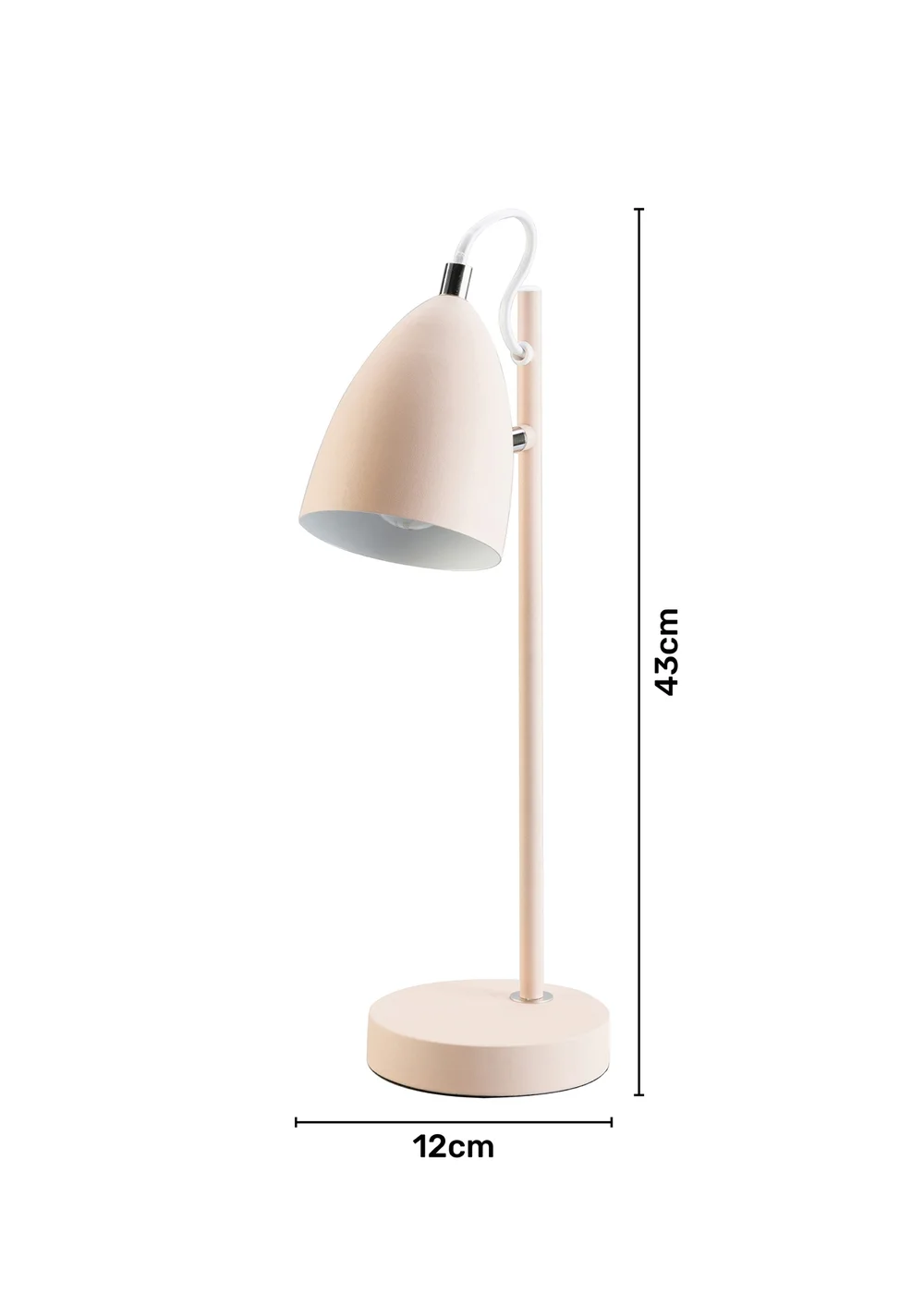BHS Sian Task Lamp Pink (43cm x 12cm) - One Size Image 5
