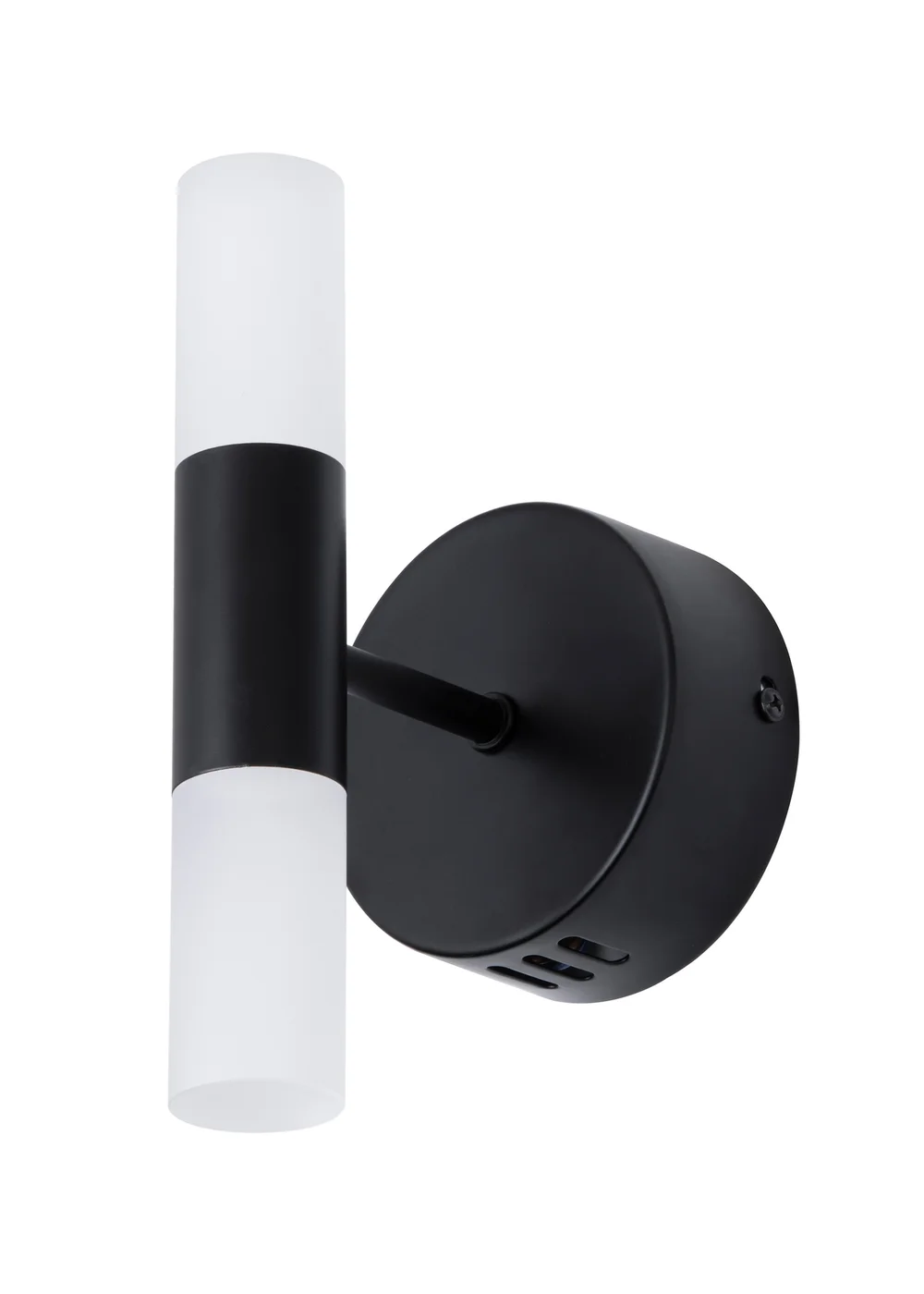 BHS Lois Twin Frosted Wall Light LED Black (20cm x 10cm) - One Size Image 4