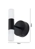 BHS Lois Twin Frosted Wall Light LED Black (20cm x 10cm) - One Size Image 6