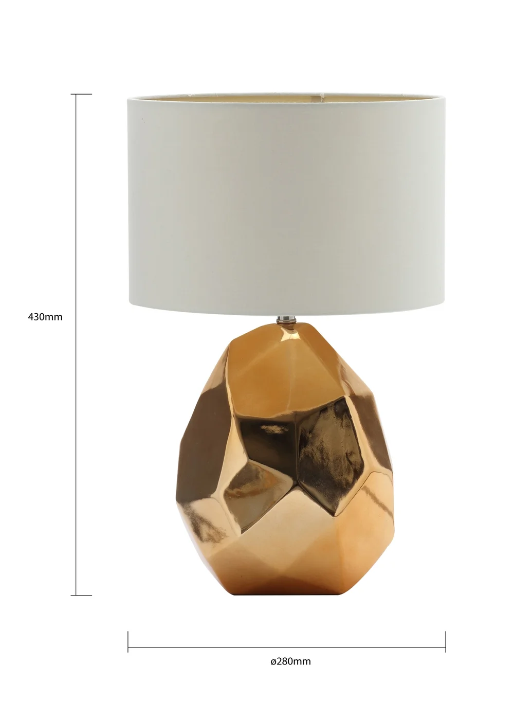 BHS Nugget Table Lamp Gold (43cm x 28cm) - One Size Image 4