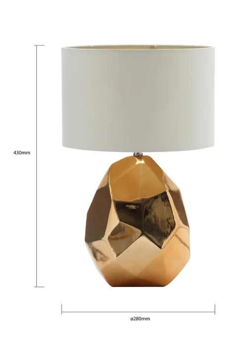 BHS Nugget Table Lamp Gold (43cm x 28cm) - One Size Image 4